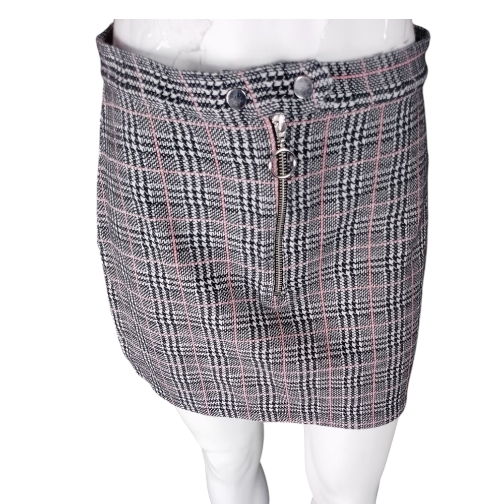Topshop Black and White Mini Pencil Skirt Work